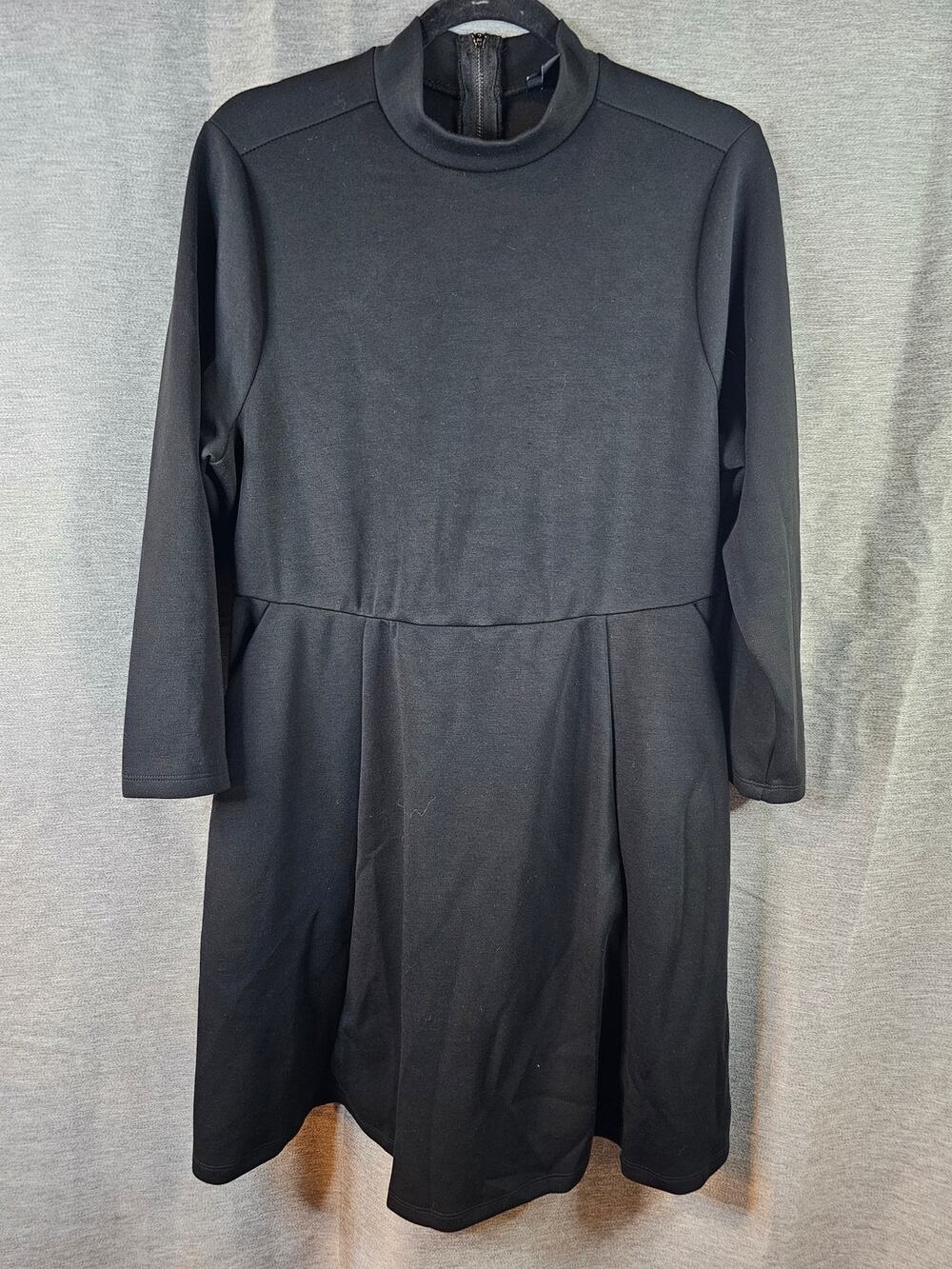 Torrid Mini Dress Womens Plus SIZE 1 / 1X Black Mock Neck Long Sleeve A-Line
